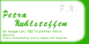 petra muhlsteffen business card